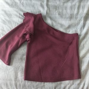 One shoulder stretchy Club Monaco shirt